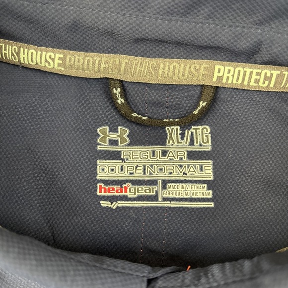 AUBURN TIGERS x UNDER ARMOUR Mens Performance Short Sleeve Button Shirt XL Blue - Picture 4 of 14